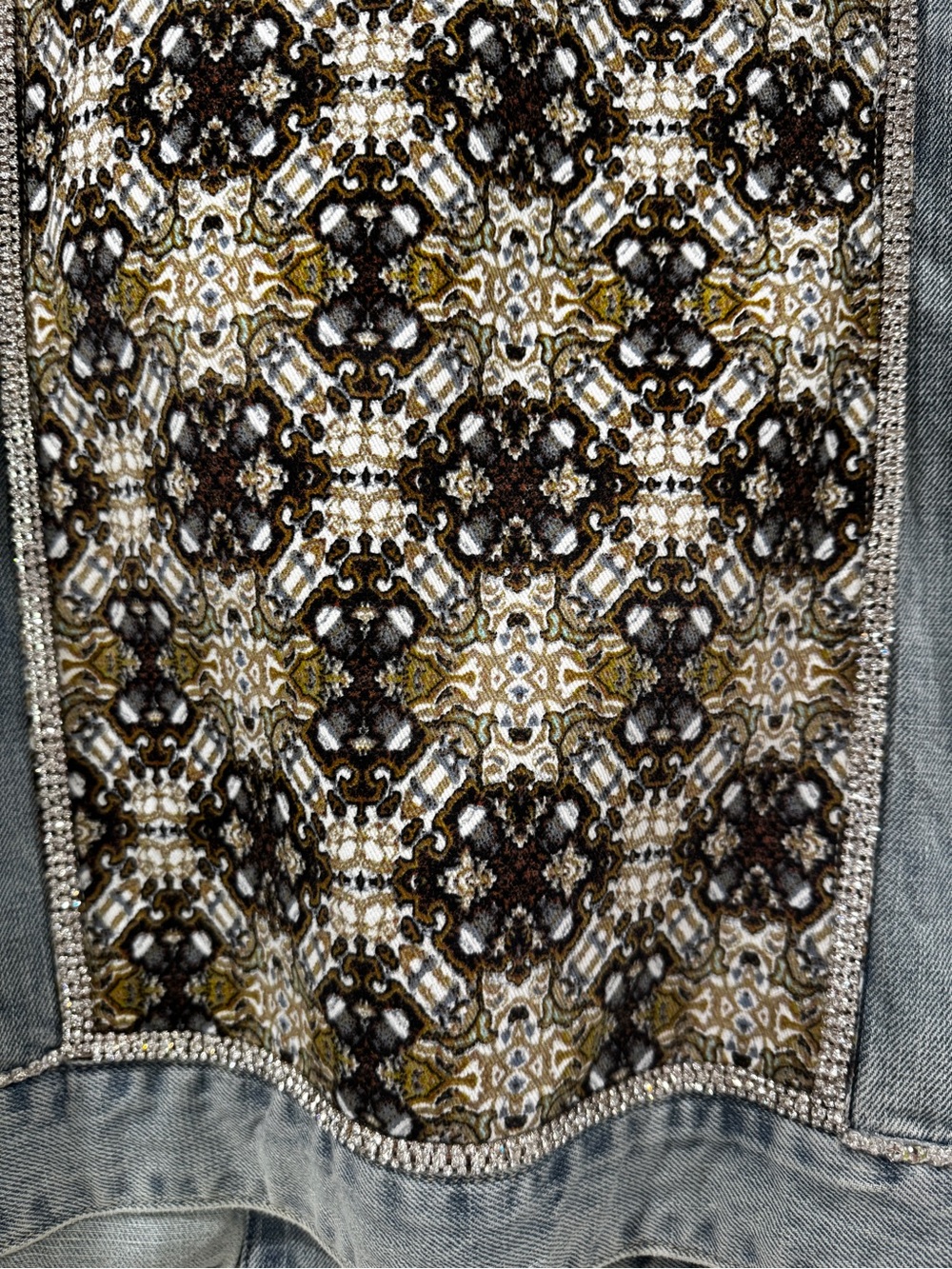 Sun + Stone Gray Embellished Denim Jean Jacket - Picture 5 of 7